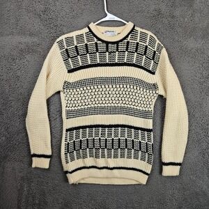 Kilspindie of Scotland Mens Large Wool Sweater Vintage Made in Scotland Cream
